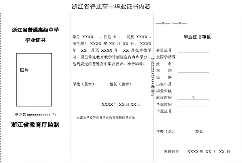浙江省普通高中畢業證書翻譯模板.jpg