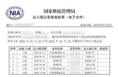 國家移民管理局出入境記錄查詢結果翻譯成英文.png